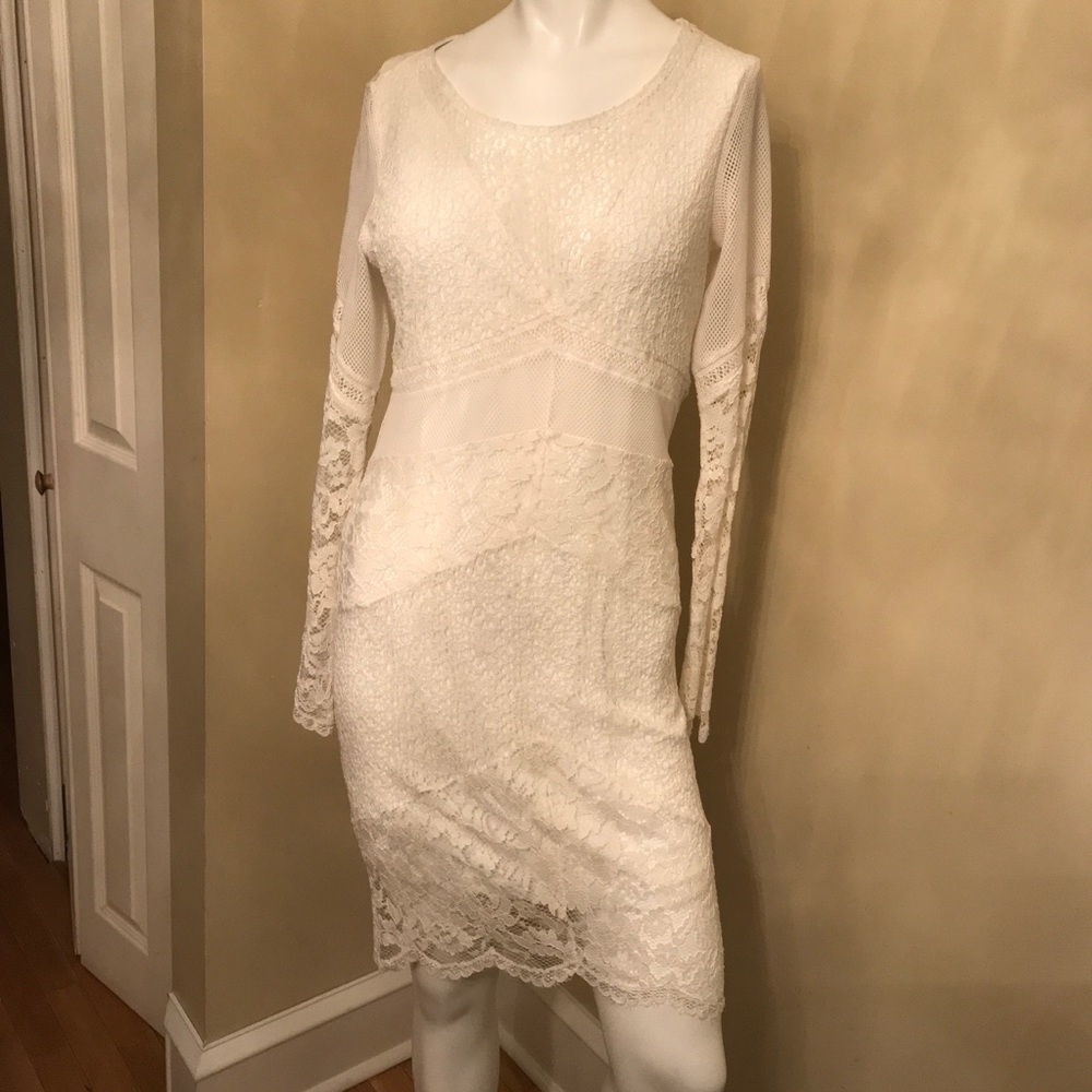 H&M White Lace High Low Dress - Picture 1 of 8